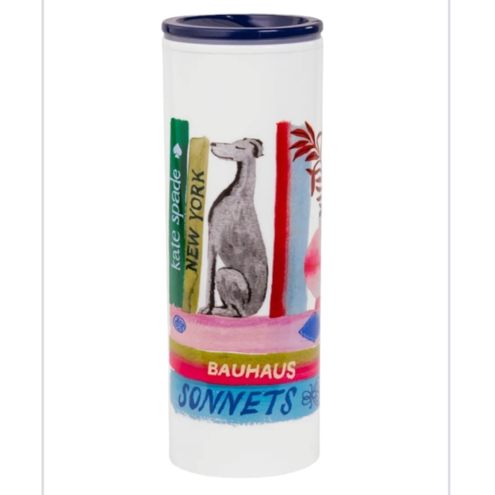Kate Spade New York bookshelf acrylic tumbler